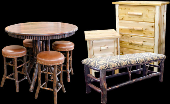 Rustic Furniture Collection PNG