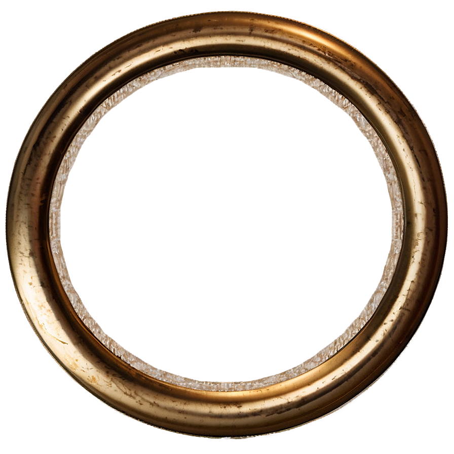 Download Rustic Gold Circle Frame Png Yxl | Wallpapers.com