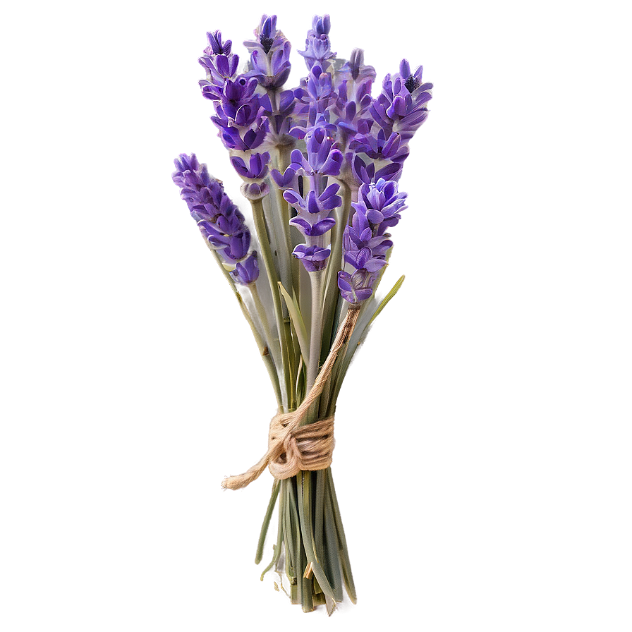 Rustic Lavender Bunch Png 06132024 PNG