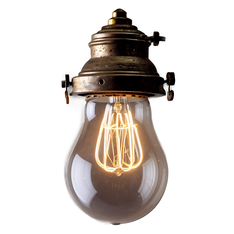Rustic Light Bulb Png 06262024 PNG