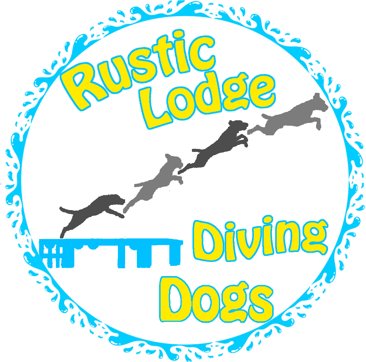 Download Rustic Lodge Diving Dogs Logo | Wallpapers.com