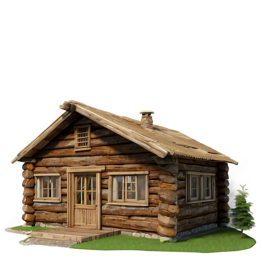 Rustic Log Cabin Png 06122024 PNG