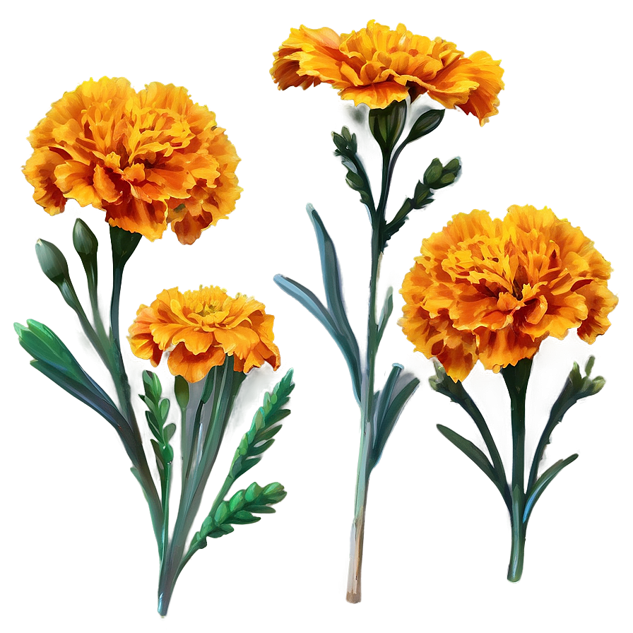 Rustic Marigolds Cluster Png Ebf97 PNG