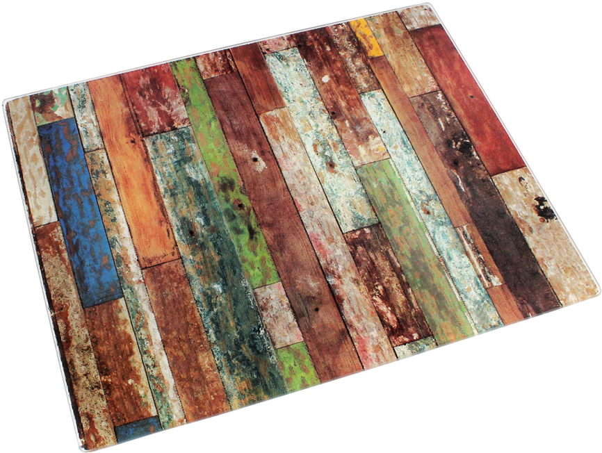 Rustic Multicolored Wooden Planks PNG