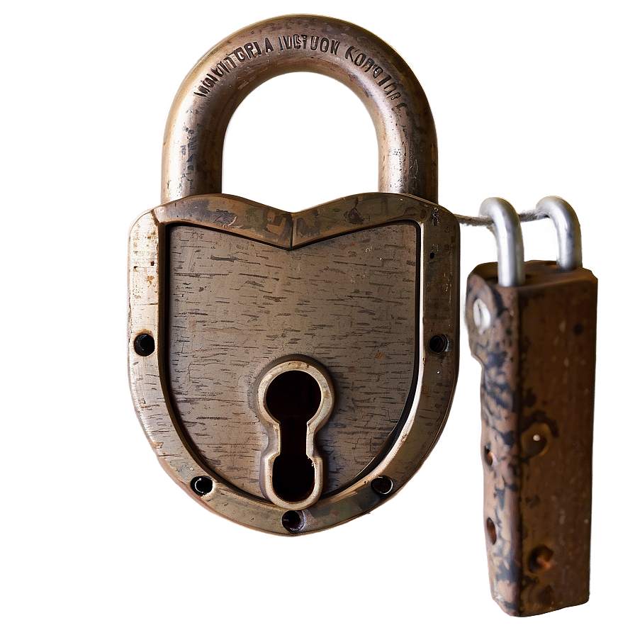 Rustic Padlock Png 06202024 PNG