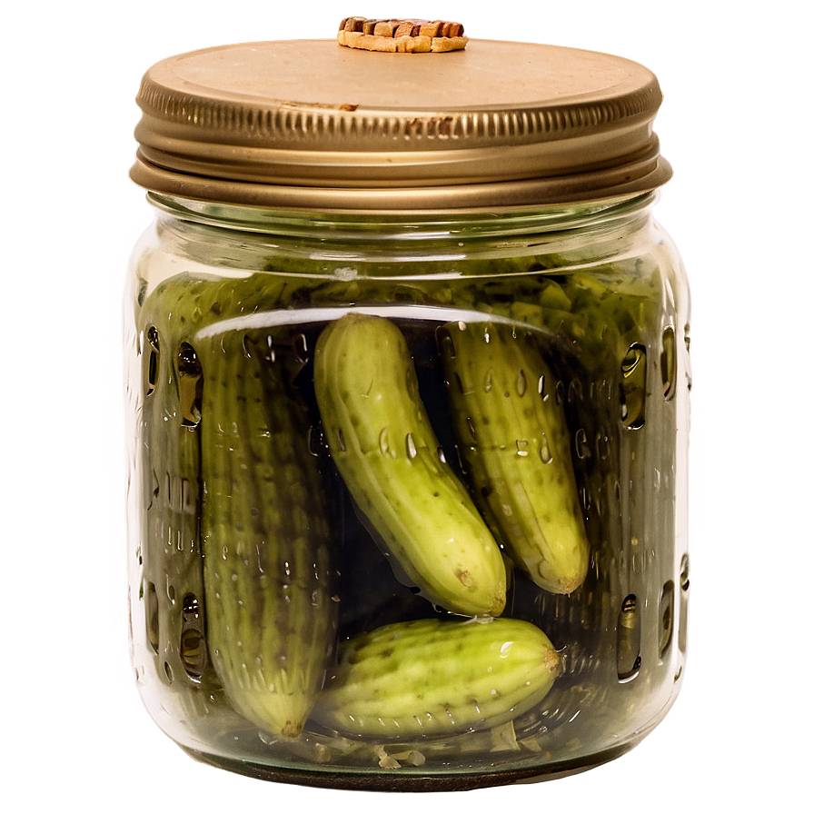 Rustic Pickle Mason Jar Png 05232024 PNG