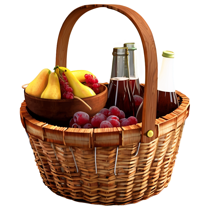 Rustic Picnic Basket Png Prb PNG