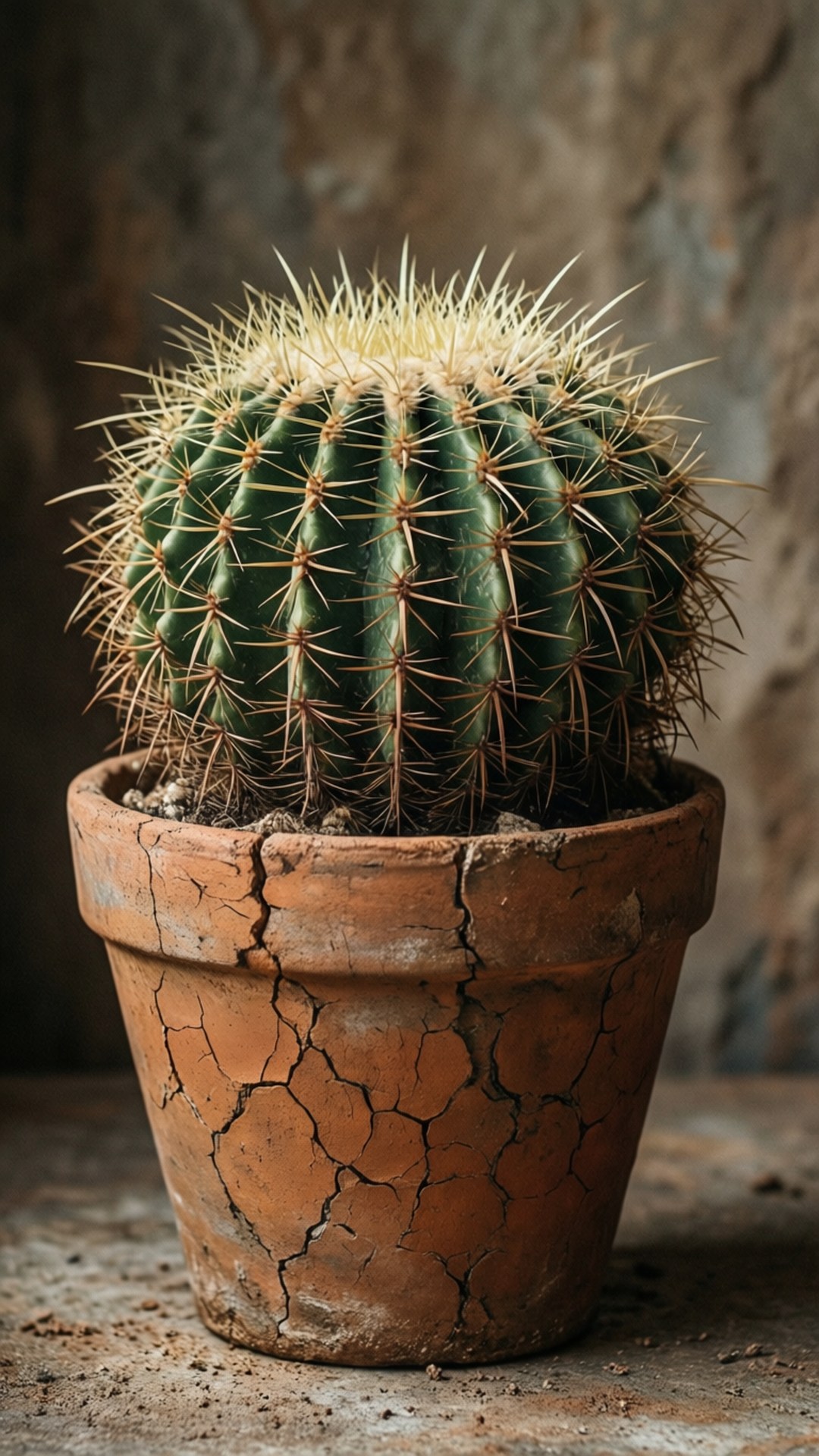 Nopal em vaso rústico Papéis de Parede