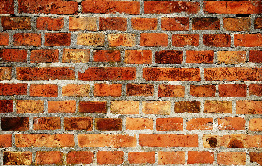 Rustic Red Brick Wall Texture PNG