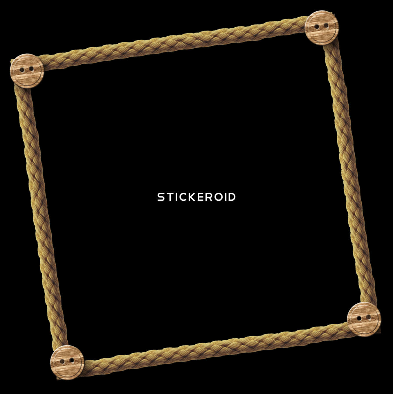 Rustic Rope Photo Frame SVG