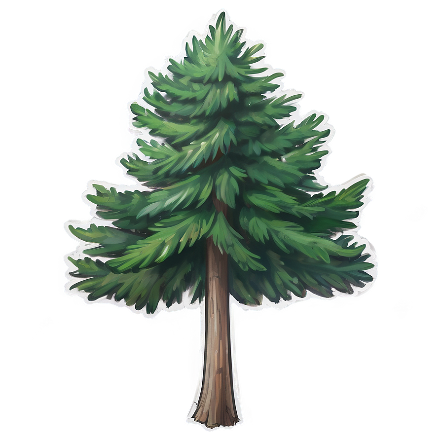 Rustic Spruce Tree Sketch Png 22 PNG