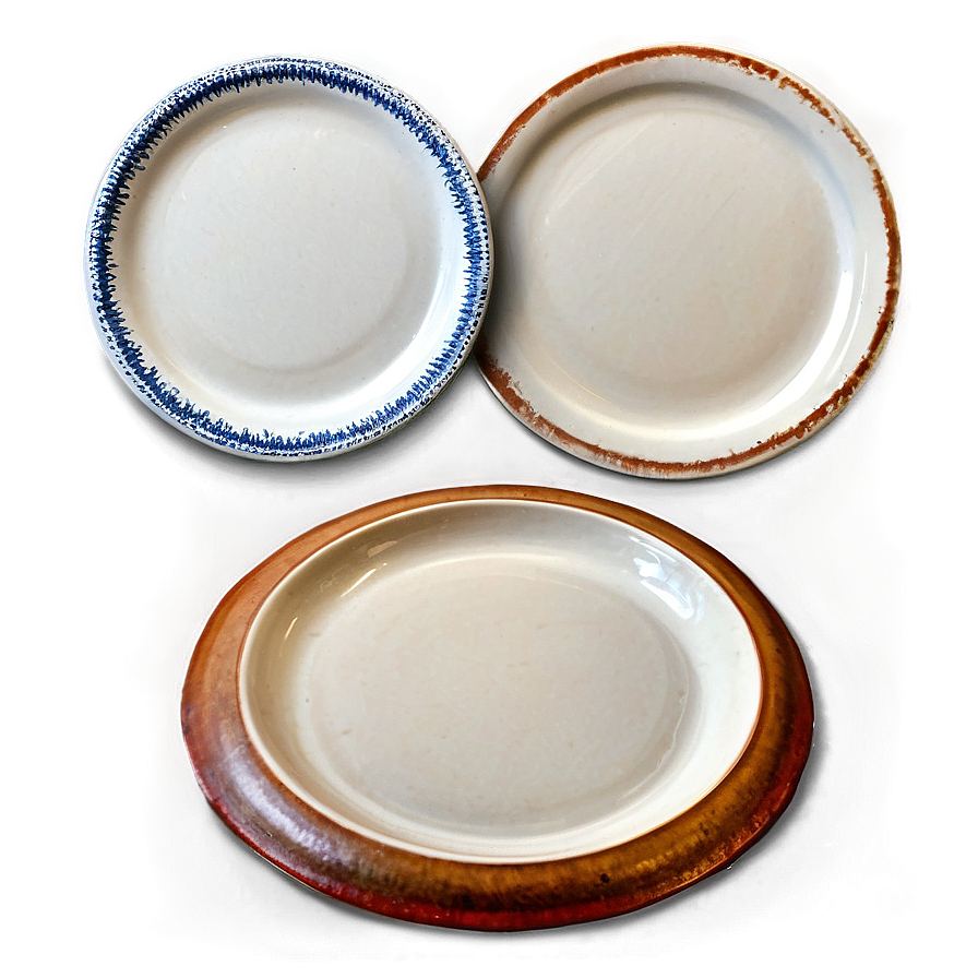 Rustic Stoneware Plates Png 06202024 PNG