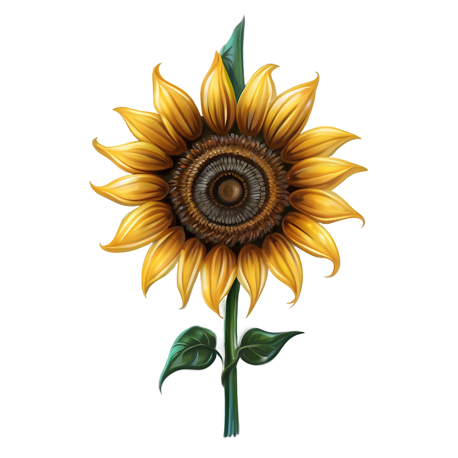 Download Rustic Sunflower Illustration Png 06262024 | Wallpapers.com