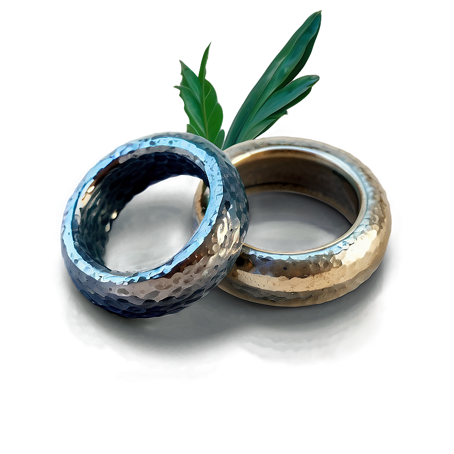 Rustic Textured Rings Png 06122024 PNG