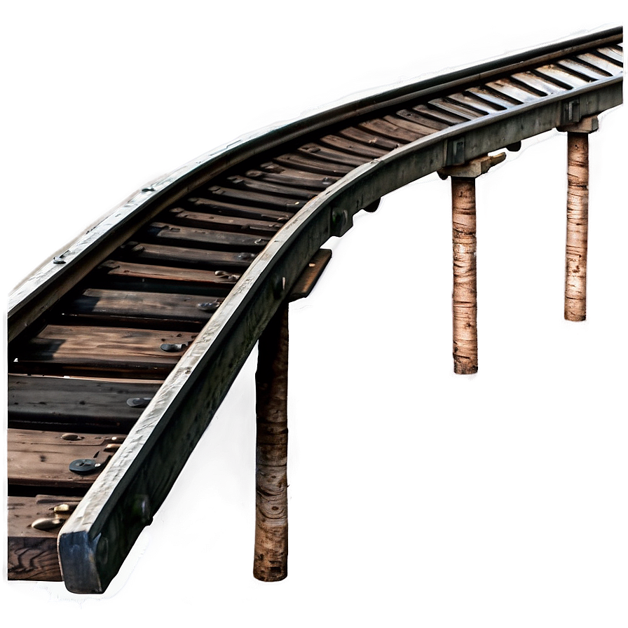 Rustic Train Track Png 06212024 PNG