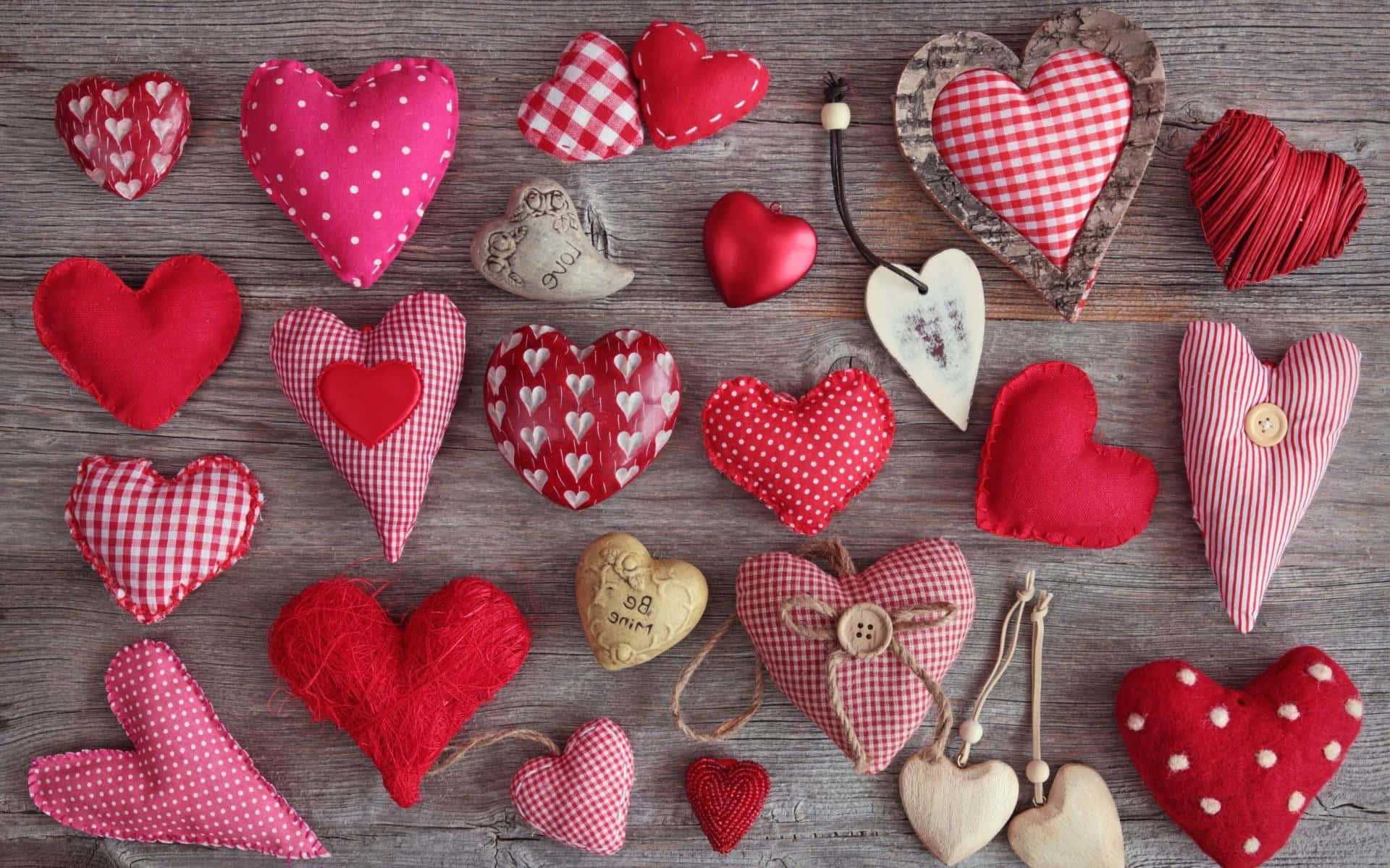 Disfrutade Un Romántico Día De San Valentín Con Un Toque Rústico. Fondo de pantalla