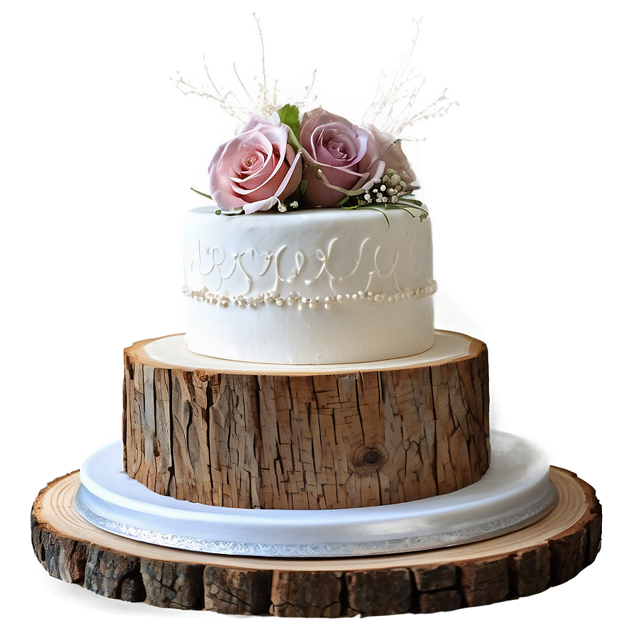 Rustic Wedding Cake Png Hps62 PNG