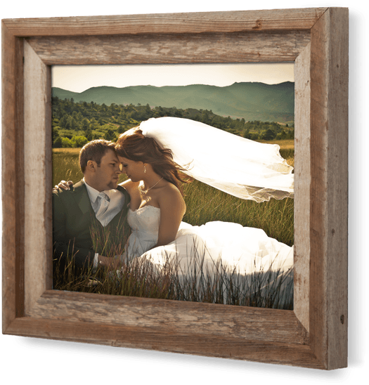 Rustic Wedding Photo Frame PNG