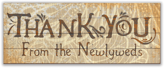 Rustic Wedding Thank You Sign PNG