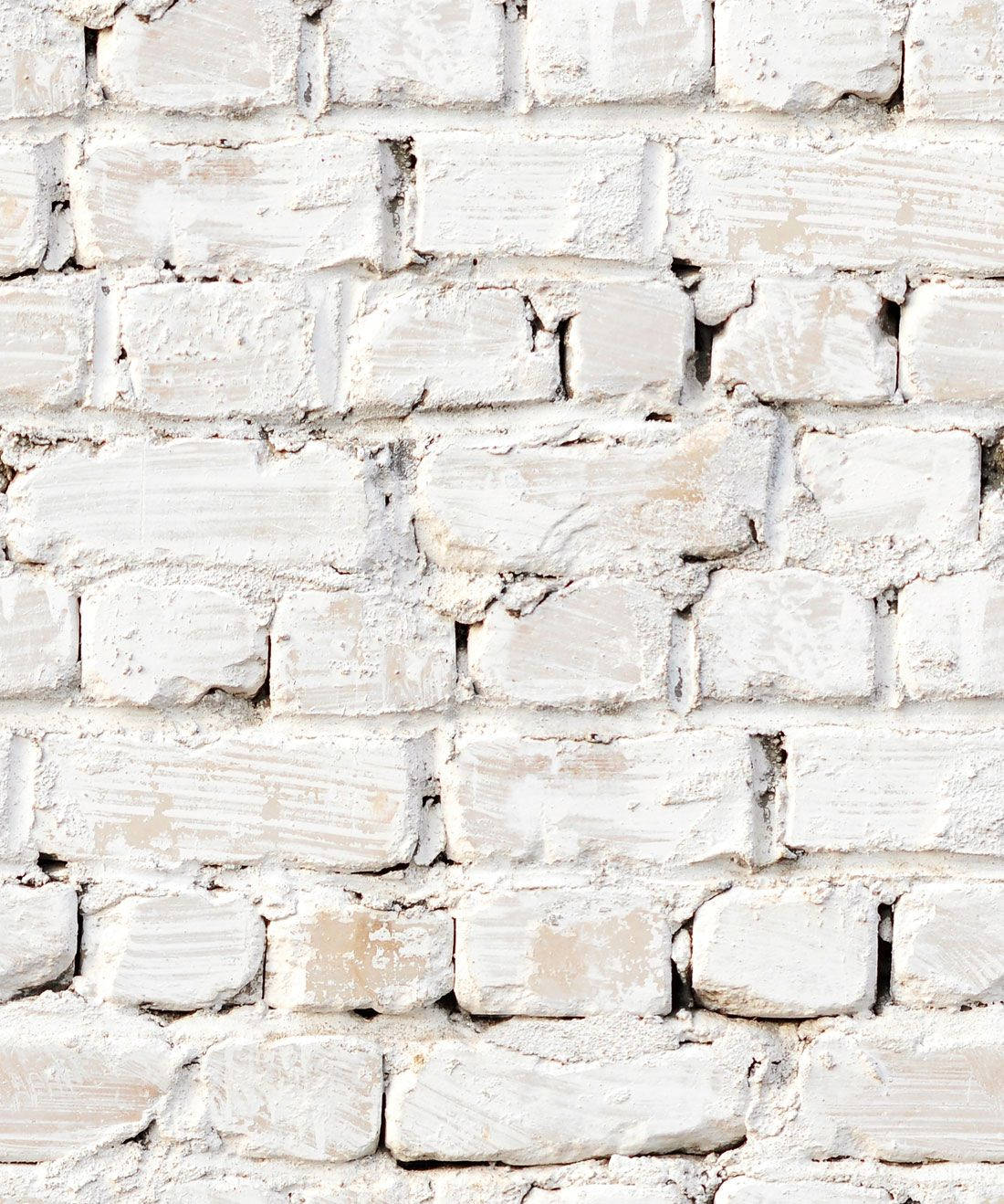 Rustic White Brick English Bond Wall Texture Wallpaper