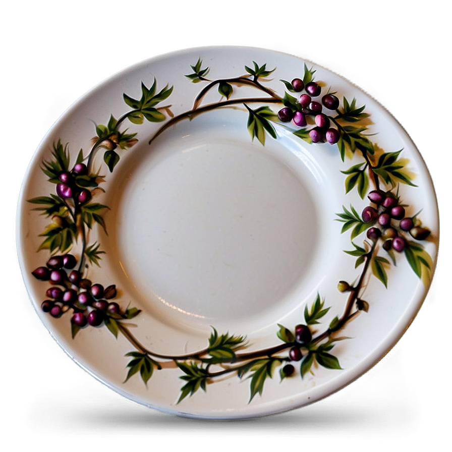 Rustic White Plate Png 06212024 PNG