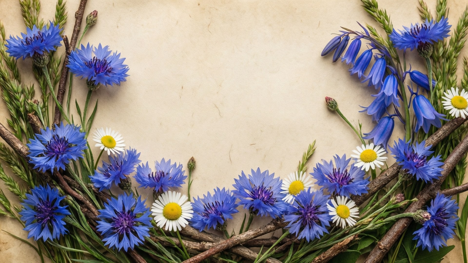Rustik vildblomstkant Wallpapers