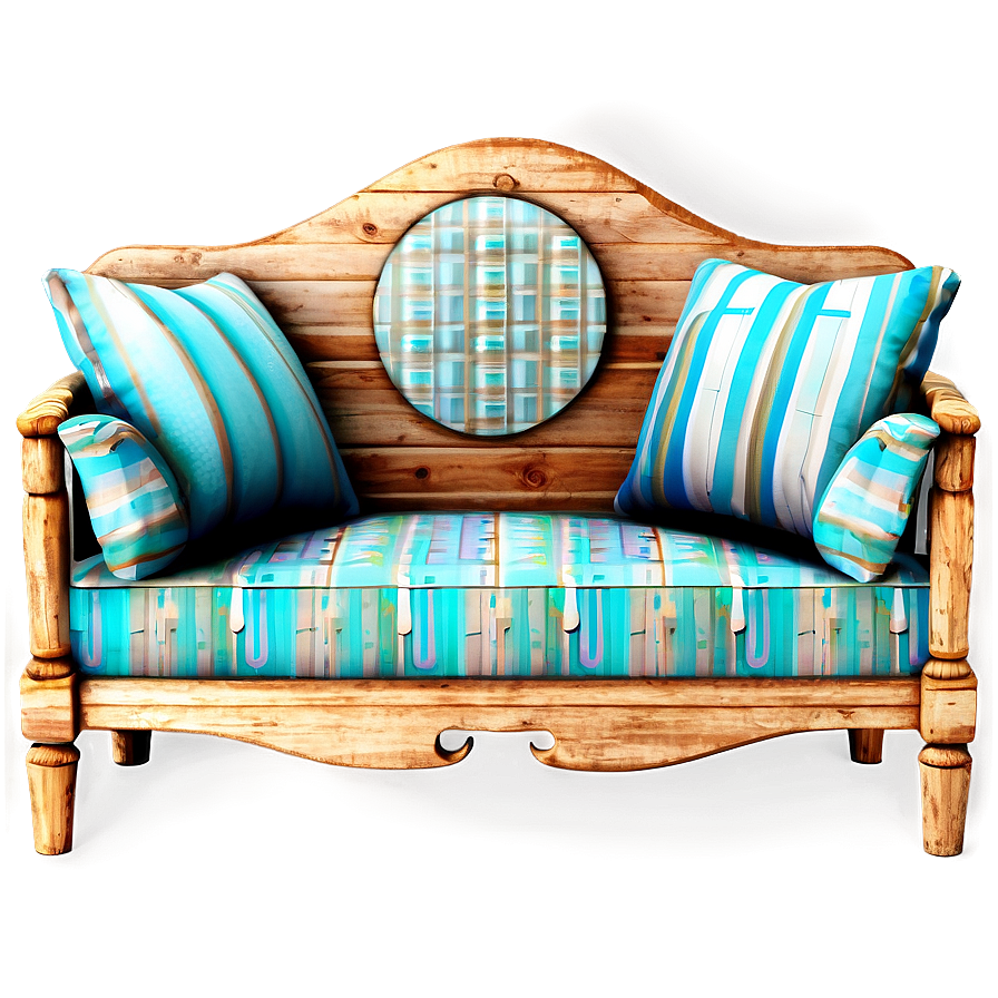 Download Rustic Wooden Couch Png Mgs71 | Wallpapers.com