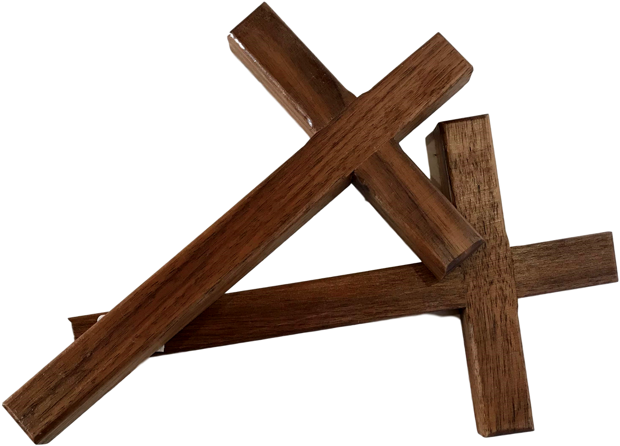 Rustic Wooden Crosses PNG