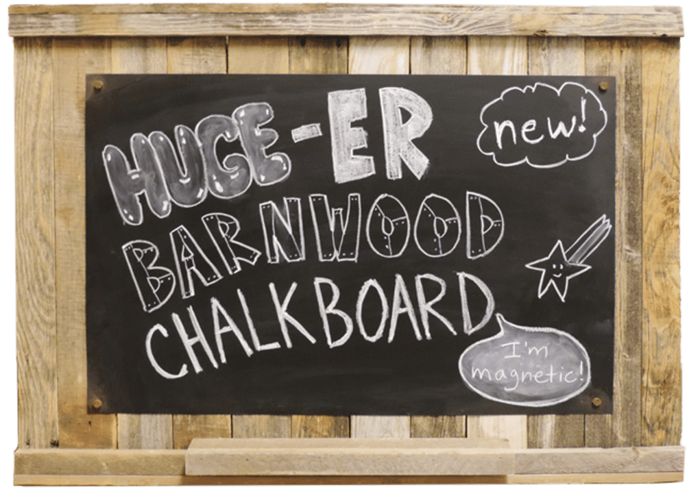 Rustic Wooden Frame Chalkboard Advertisement PNG