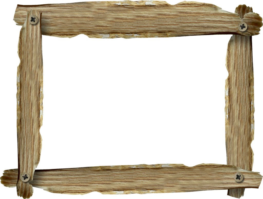 Rustic Wooden Frame PNG