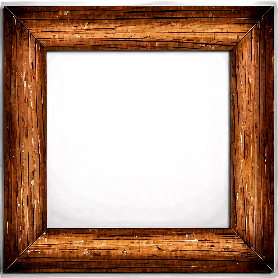 Rustic Wooden Frame Png 06262024 PNG
