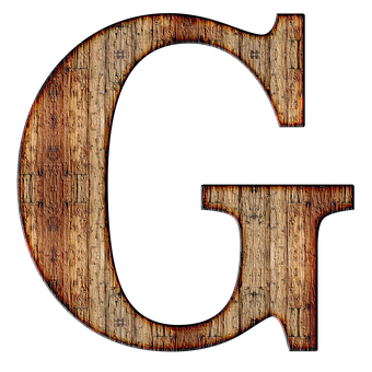 Rustic Wooden Letter G PNG