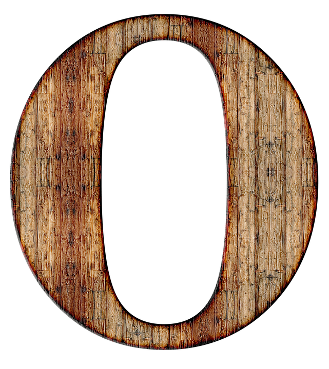 Rustic Wooden Letter O PNG