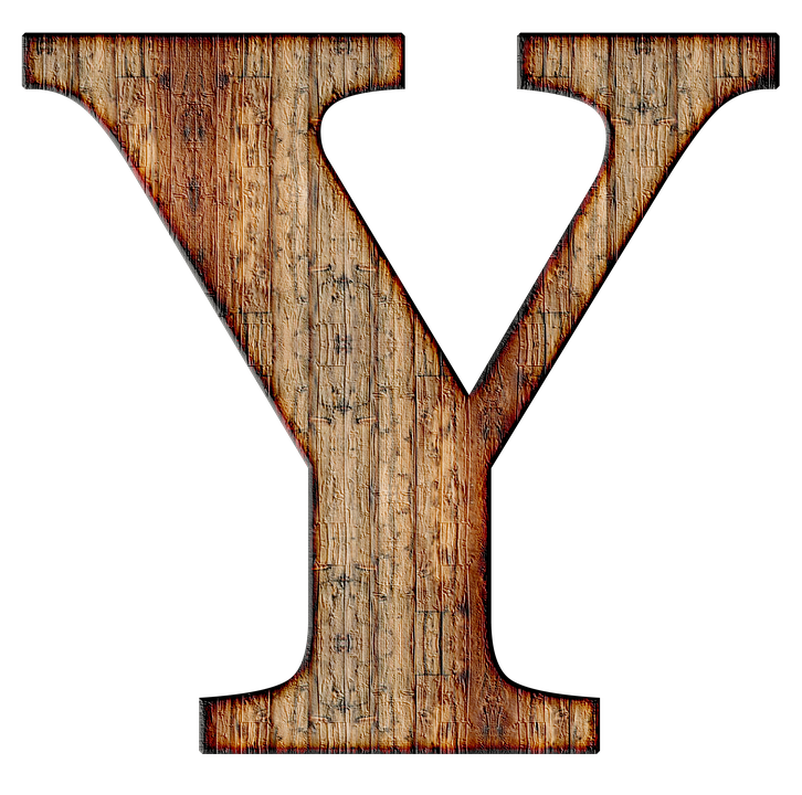 Rustic Wooden Letter Y PNG