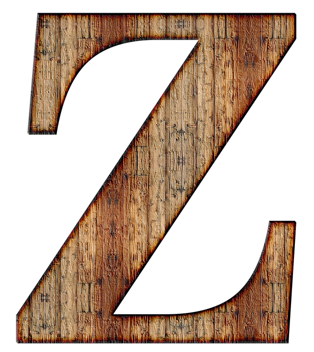 Rustic Wooden Letter Z.png PNG