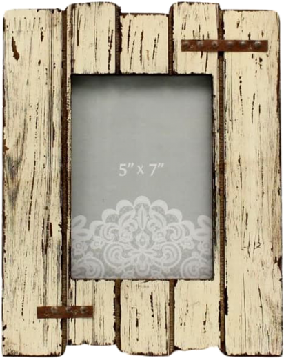 Rustic Wooden Photo Frame5x7 PNG