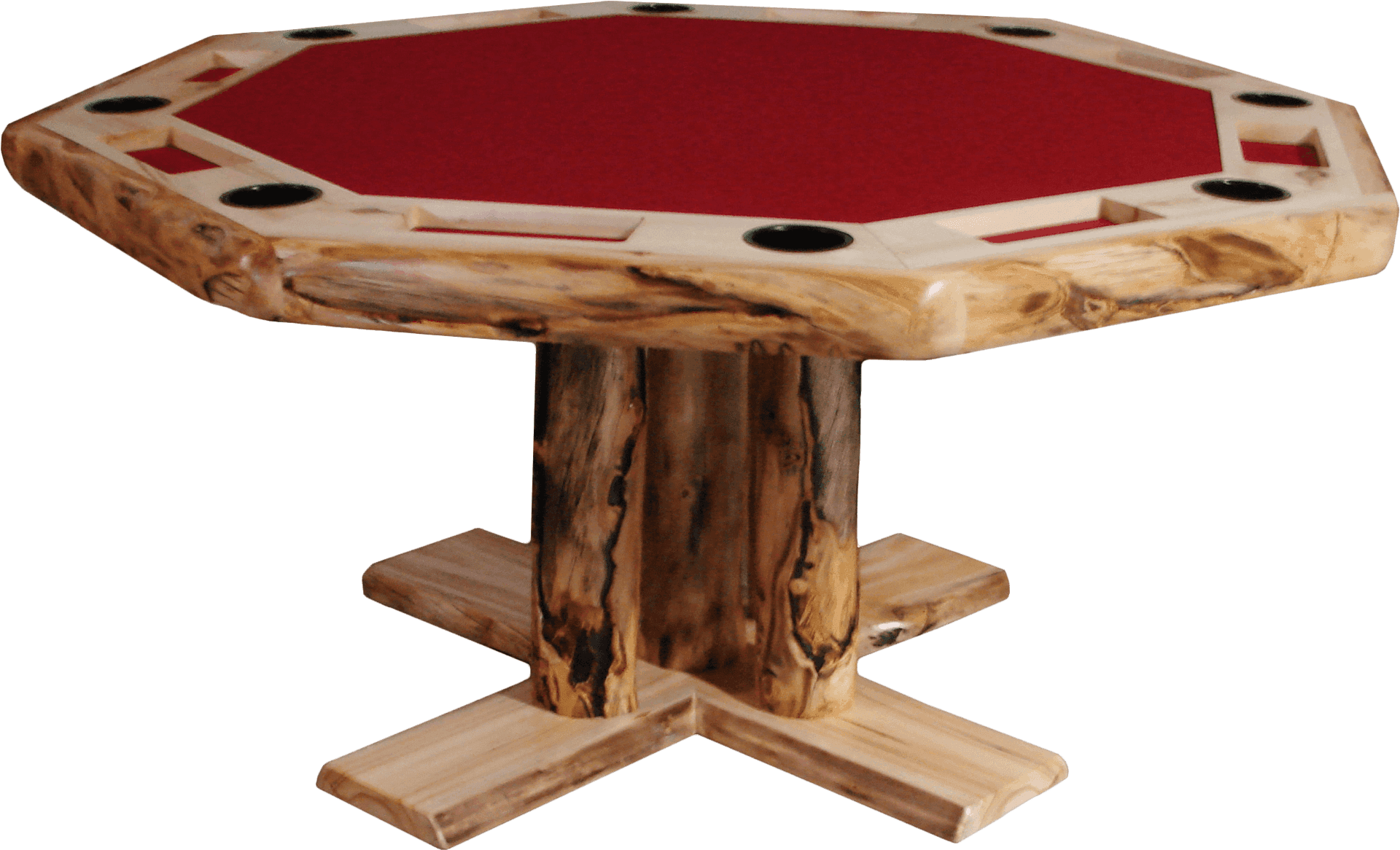 Rustic Wooden Poker Table.png PNG