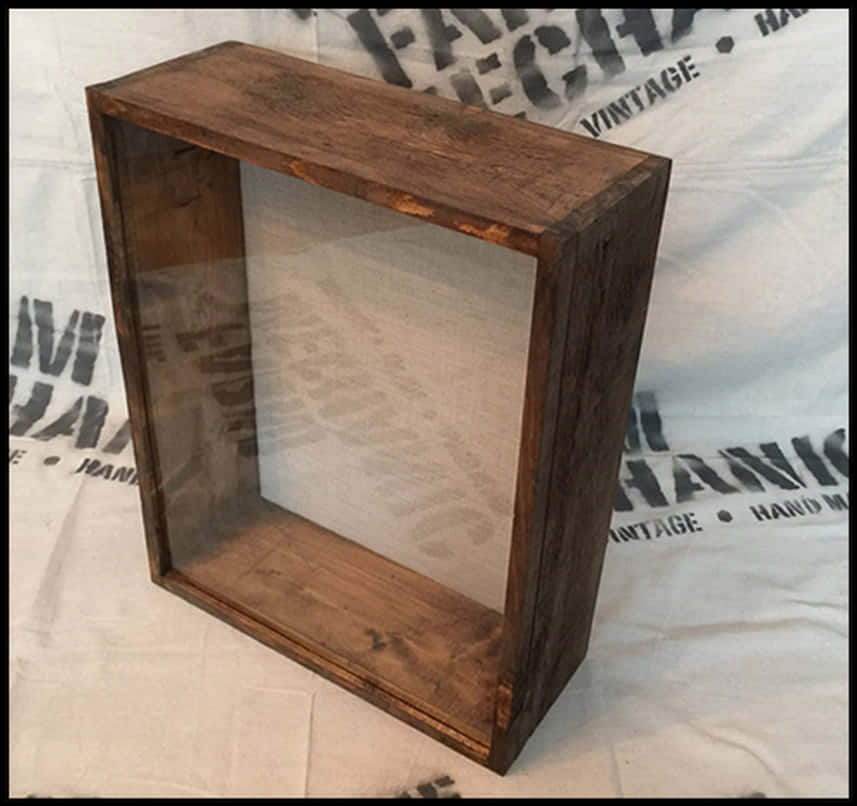 Rustic Wooden Shadow Box PNG