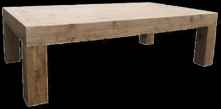 Rustic Wooden Table Isolated PNG