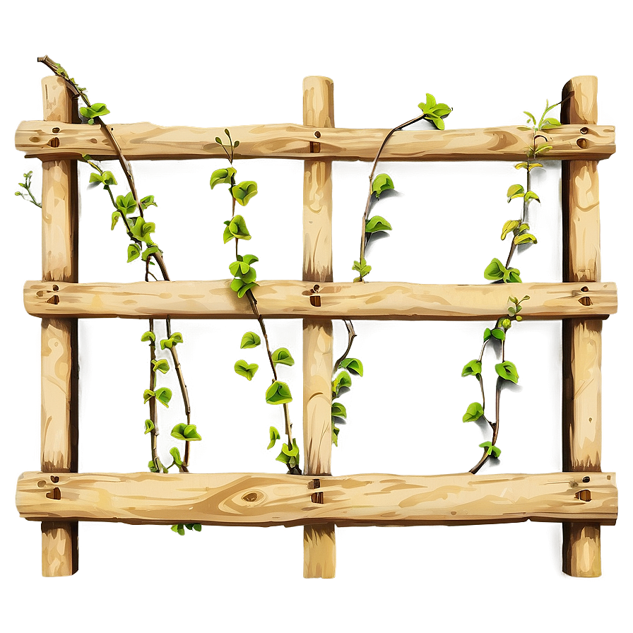 Rustic Wooden Vine Trellis Png Iqq58 PNG