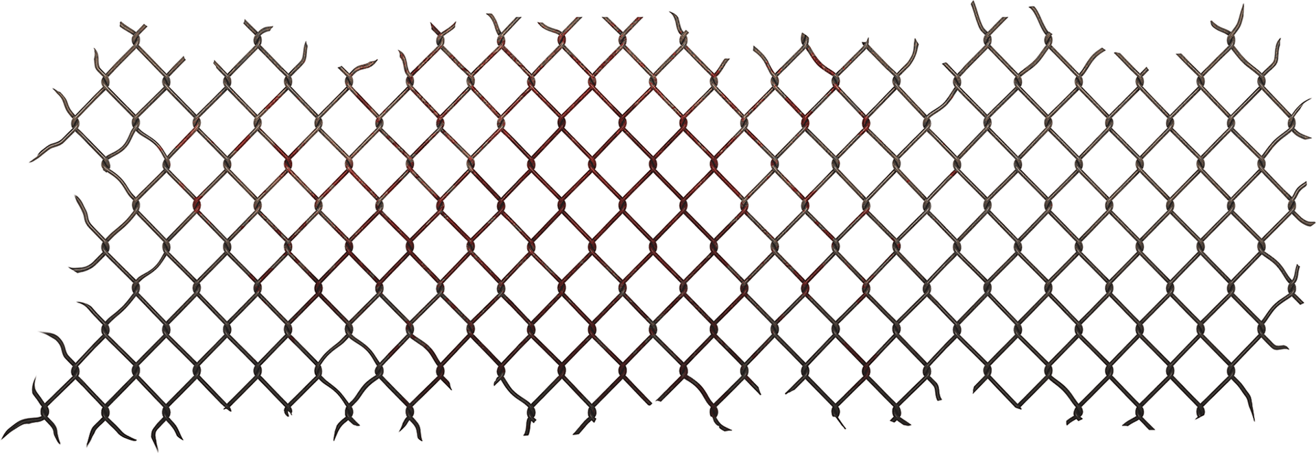 Rusty Chain Link Fence Texture PNG