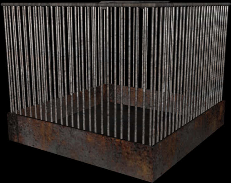 Rusty Jail Cell Bars3 D Render PNG