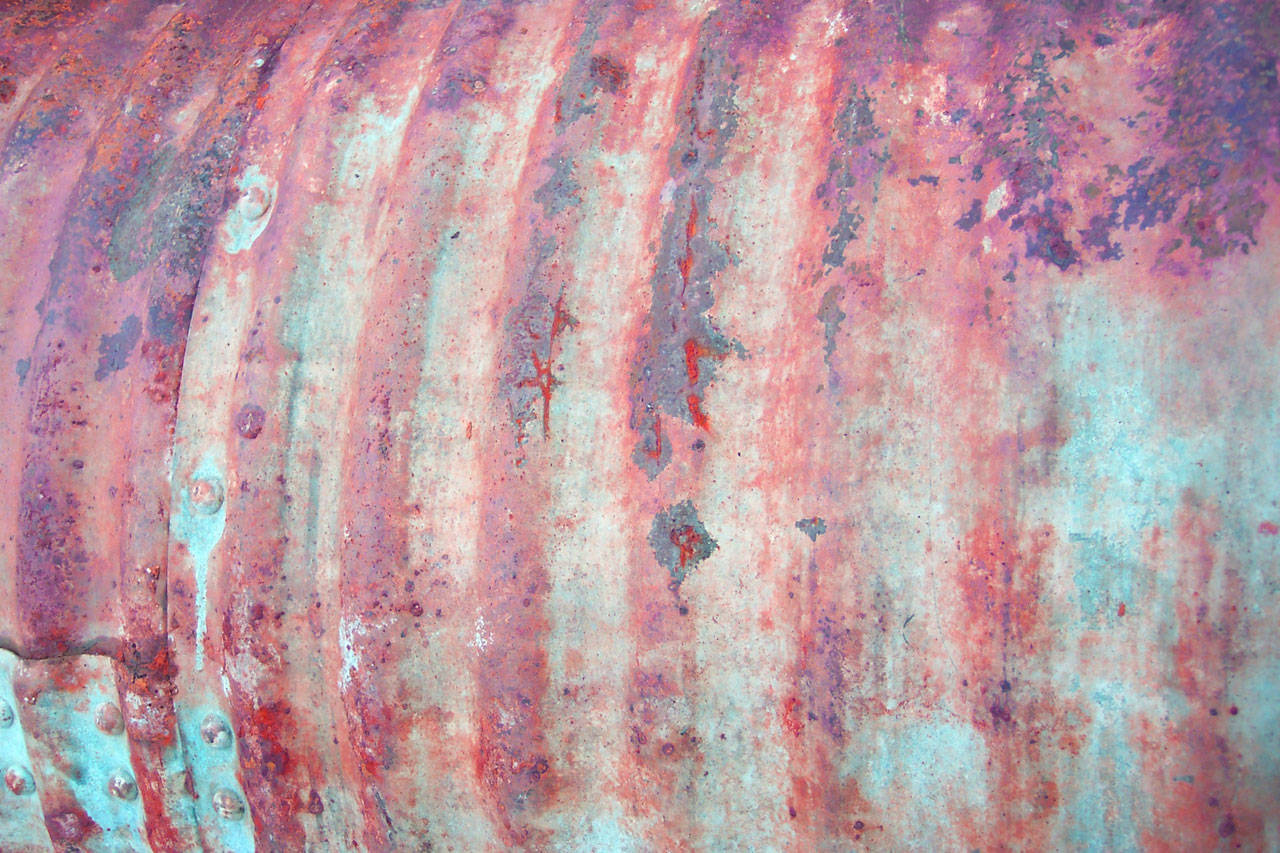 Rusty Metal Line Marks Grunge Texture Wallpaper