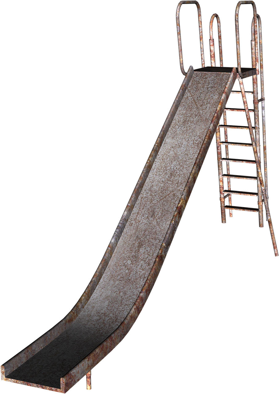 Rusty Metal Slide Isolated PNG
