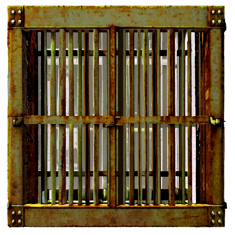 Rusty Prison Cell Png 06202024 PNG