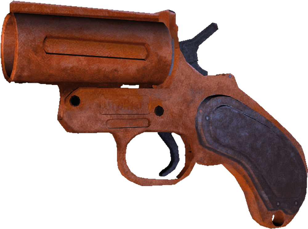 Rusty Revolver Isolated PNG