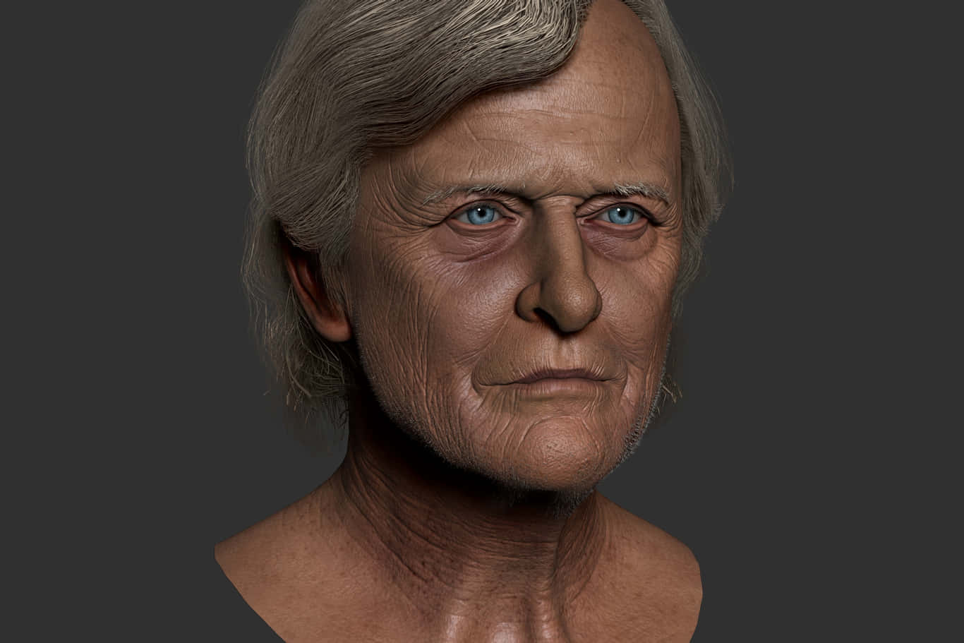 Rutger Hauer 3D Model Face Wallpaper