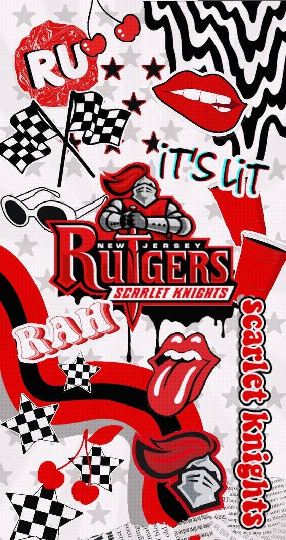 Rutgers Aesthetic Collage Phone Wallpaper