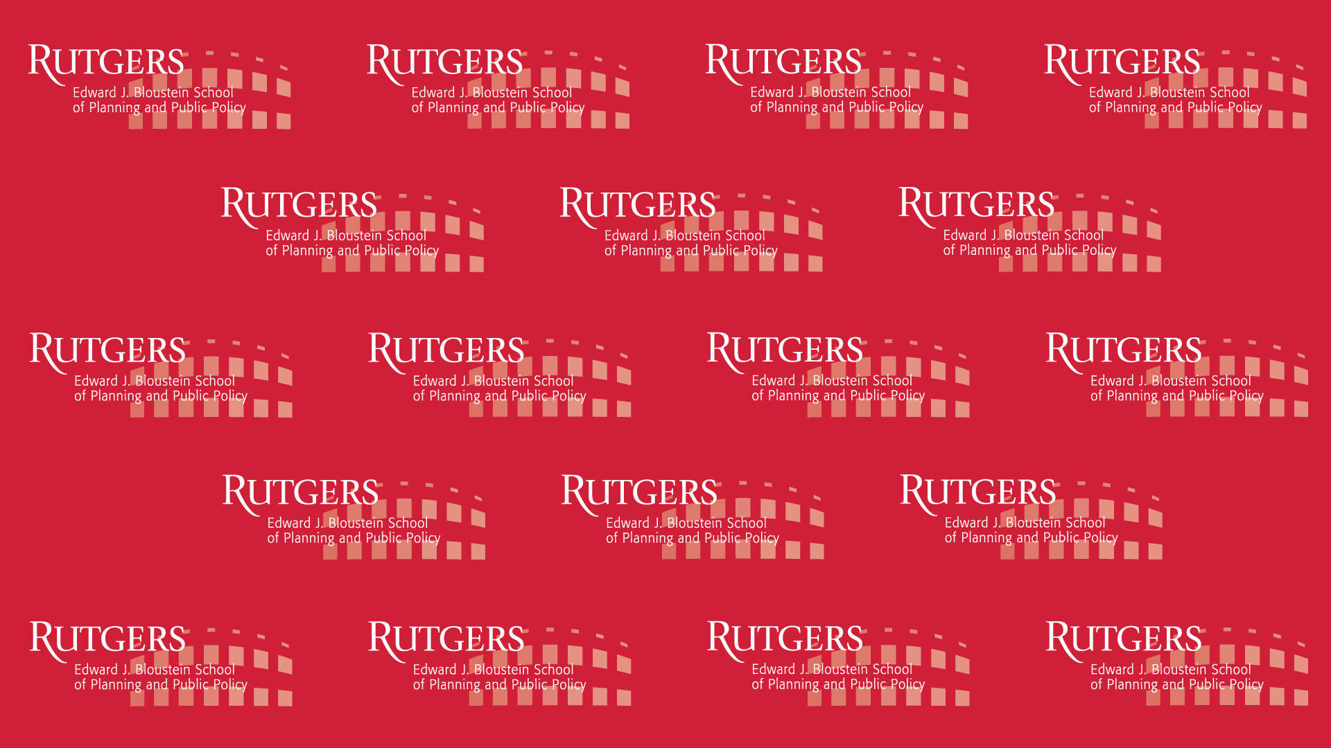 Fondode Pantalla De La Escuela Bloustein En El Color Rojo De Rutgers. Fondo de pantalla