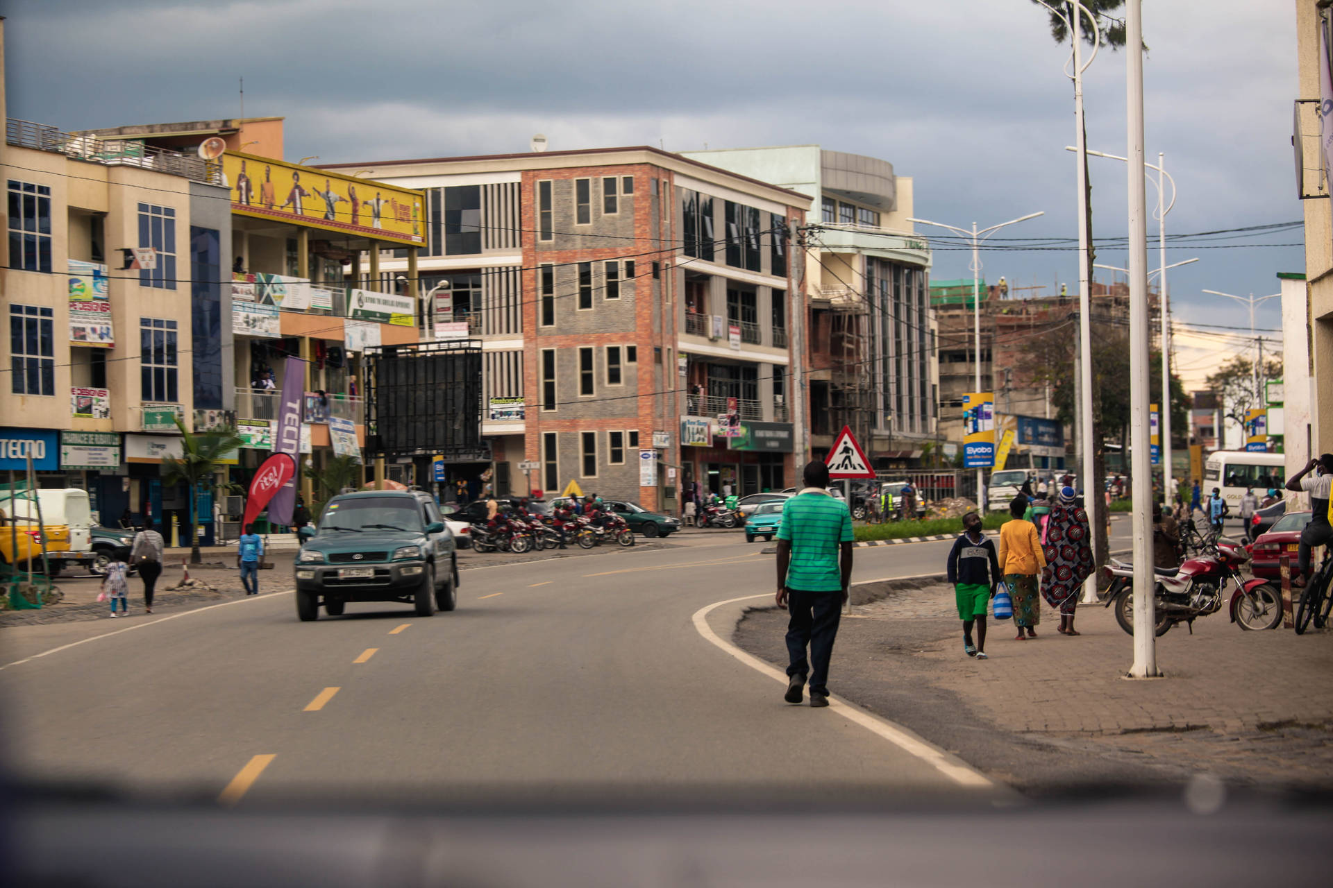 Rwandastraßen Und Gebäude Wallpaper